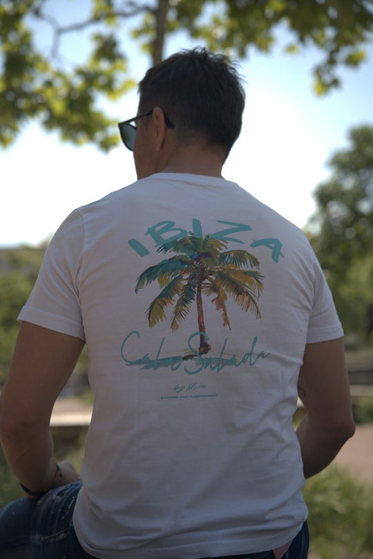 IBIZA Palme Weißes T-Shirt