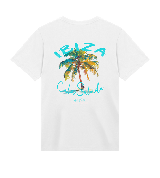 IBIZA Palme Weißes T-Shirt